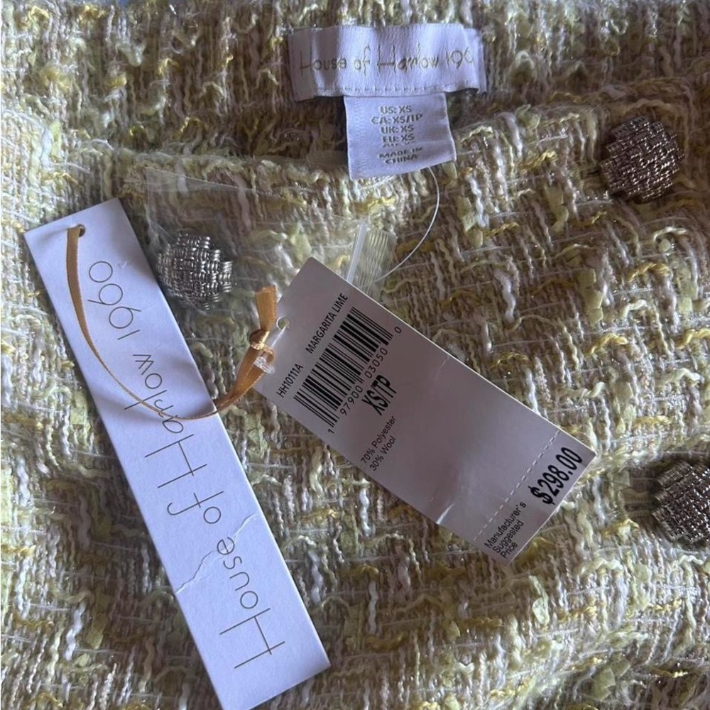 House of Harlow 1960 Cream Tweed Skirt Set - Picture 6 of 6